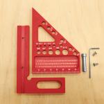 High Precision Square & Multi-Angle Plastic Measuring Ruler with Durable Angle Pin, for Woodworking Measurement & Marking Tool