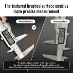 6 Inch 150mm Digital Vernier Caliper Stainless Steel Micrometer Measuring Tool Depth Ruler