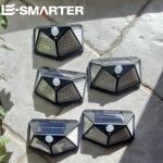 Outdoor Solar Patio Wall Light, Garden Home Wall Decor 100 LED Exterior Wall Light