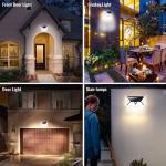 Outdoor Solar Patio Wall Light, Garden Home Wall Decor 100 LED Exterior Wall Light