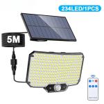 LED Solar Security Lights Motion Sensor Outdoor 234/280/226LED Flood Light IP65 Waterproof Split Wall Lamp Solar Powered 3 Mode