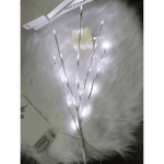 HOMEFISH 1 PC White Birch Branch LED Festive Lights Battery Operated for Christmas Party Wedding Outdoor Decoration Twig Lights