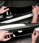 3/5/7/10cm*3m Car Sticker Glossy Black Paste Protective Strips Auto Door Sill Side Mirror Anti Scratch Tape Car Accessories