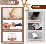 24Pcs Chair Leg Floor Protectors for Hardwood Floors, Silicone Chair Caps Covers Furniture Pads Sliders  Wrapped Felt Bottom