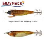 2Pcs Squid Jig Hook Fishing Lure Luminous 10cm 9g Artificial Fake Octopus Lures Wood Shrimp Cuttlefish Hard Bait