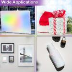 50pcs Holographic Sticker Paper 2.9 X 4.1 Inch Clear Vinyl Self-Adhesive Waterproof Transparent Cold Laminating Film for Crafts