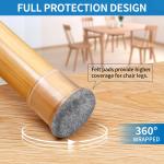 16PCS Silicone Chair Leg Caps Non-Slip Prevent Scratches Silent  Hardwood Floor Protector Waterproof Felt Furniture Feet Pad