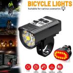 9 LED Bicycle Headlight USB Rechargeable Bike Lamp Super Bright Handlebar Lights Outdoor Waterproof Cycling  Front Light