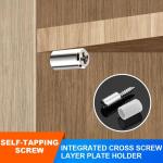 Self-Tapping Screws Cabinet Laminate Shelf Support Pegs with Non-Slip Sleeve Shelves Kitchen Glass Furniture Closet Shelf Pins
