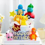 13Pcs/set Pokemon Cake Topper Pikachu Anime Figure Party Happy Birthday Pokemon Cake Decoration Supplies Boy Ornaments Kids Gift