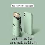 55% Off Mini Sun Umbrella Small Pocket Rain Umbrella Vinyl Folding UV Ultraviolet Protection Sun Shade Pocket Parasol Capsule