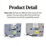 6/9/12/18/24mm tze231 tze241 tze251 tz221 tze Laminated Ribbon Compatible for Brother Ptouch PT-H110 D600 710BT Label Maker Tape