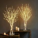 1 PC White Birch Branch Lights Battery Operated 20 LED Fairy Lights Willow Branches for Home Bedroom Inside Outdoor Decoration