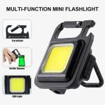 Super Bright 1500LM Work Light COB 500mah LED Flashlight Pocket Keychain USB Rechargeable Waterproof For Outdoor Camping
