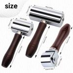 KRABALL Leather Press Edge Roller with Wooden Handle Leather Roller Tool Edge Creaser Leather Craft Laminating Working Tool