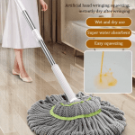 Automatic Self Wringing Lazy Mop Squeeze Hands Free Quick Wring Floor Cleaning Mop Household Cleaning Hardwood Tile Large