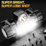 LED Head Mounted Magnetic Flashlight for Night Fishing - Outdoor Headlights with Long Battery Life Strong Light Charging