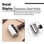 KRABALL Leather Press Edge Roller with Wooden Handle Leather Roller Tool Edge Creaser Leather Craft Laminating Working Tool