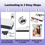 SL289 Desktop Laminator Machine A4 Size Hot and Cold Lamination 2 Roller System 9 inches Max Width for A4/A5/A6/4R/3R/2R