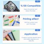 6/9/12/24mm TZe 231 Laminated Label for Brother TZe231 TZe221 TZe211 Adhesive Sticker Compatible for Brother P-touch Label Maker