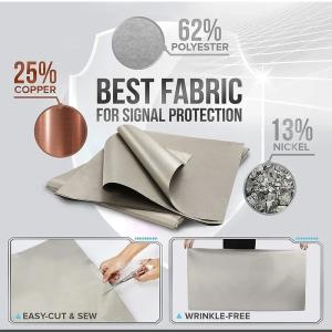 Faraday Fabric for High - Frequency Protection: Blocks 4G, 5G WIFI Signals, EMF/EMI Shielding Cloth, Great for DIY Wireless