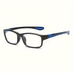3 Pairs of Unisex Sports Reading Glasses Rectangular Frame Anti Blue Light Comfortable Reading Glasses for Elderly People