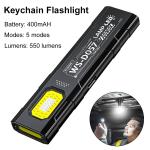 Outdoor LED Flashlight 550Lm Portable Mini Torch Light Pocket Lantern Flood Work Light with 5 Modes