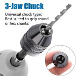 0.3mm-8.0mm Mini Keyless Chuck Electric Drill Bits Collet Converter Extension Screwdriver Chucks Adapter Fixture 1/4" Hex Shank
