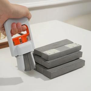 Portable Foldable Wet Dry Mop with 2 Removable Heads Ergonomic Handle for Quick Cleaning Bathroom Kitchen Hardwood Tile Vinyl