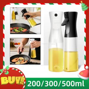 200/300/500m LOil Spray Plastic Household Kitchen Oil Spray Bottle or Oil Brush Nebulizing Mist Filling Cooking Dual Use BBQ