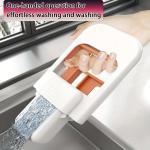 Portable Foldable Wet Dry Mop with 2 Removable Heads Ergonomic Handle for Quick Cleaning Bathroom Kitchen Hardwood Tile Vinyl