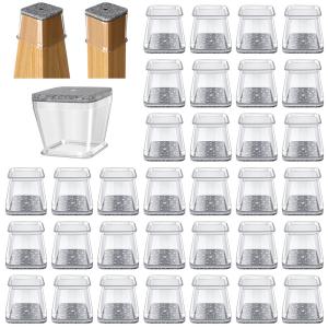 16/32PCS Chair Leg Floor Protectors for Hardwood Floors, Thick Silicone Rubber Covers, Scratch-Resistant & Noise Reducing