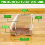 8PCS Chair Leg Floor Protectors Foot Cover Thick Wrap Felt Pads Silicone Furniture 15°-25° Table Feet Protect Hardwood Floors