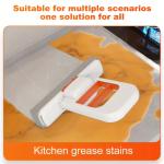 Portable Foldable Wet Dry Mop with 2 Removable Heads Ergonomic Handle for Quick Cleaning Bathroom Kitchen Hardwood Tile Vinyl