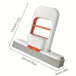 Portable Foldable Wet Dry Mop with 2 Removable Heads Ergonomic Handle for Quick Cleaning Bathroom Kitchen Hardwood Tile Vinyl