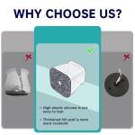 16/32PCS Chair Leg Floor Protectors for Hardwood Floors, Thick Silicone Rubber Covers, Scratch-Resistant & Noise Reducing