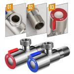 Stainless Steel Hot Cold Inlet Valve Toilet Filling Angle Valves Sink Basin Water Heater Faucet for Kitchen Bathroom Accessories