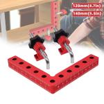 120/140mm Right Angle Fixing Clip 90 Degree L-shaped Auxiliary Fixture Positioning Panel Fixing Clip Woodworking Clamping Tool