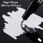 5/1pcs Chrome Pen Marker Mirror Waterproof Paint Repair For Rock Ceramic Glass Metallic Gold/Silver 2mm Nib