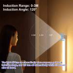 Cabinet Light USB Rechargeable Motion Sensor LED Bar Light Induction Night Light Portable for Kitchen Bedside Wardrobe Closet
