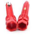 Three head red Sink wrench 8-in-1 screw removing water heater water pipe socket wrench hand tool set