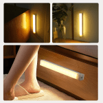 Cabinet Light USB Rechargeable Motion Sensor LED Bar Light Induction Night Light Portable for Kitchen Bedside Wardrobe Closet