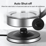 220V 1.8L Electric Kettle Glass Tea Kettle Water Boiler Home Kitchen water heater,Dry Boiling Protection