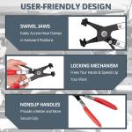 Hose Clamp Pliers, Wire Long Reach Hose Clamp Pliers Set Fuel Oil Water Hose Auto Tools Coolant Radiator Heater and Water Hose