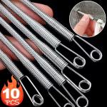 1/30Pcs Stainless Steel Rope Threading Tool Bendable Spring Drawstring Threader Clip Drawstring Thread DIY Sewing Accessories