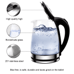 220V 1.8L Electric Kettle Glass Tea Kettle Water Boiler Home Kitchen water heater,Dry Boiling Protection