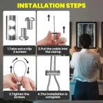 100/10PCS Steel Wire Rope Cable Clamp Metal Copper Clip Adjustable Screw Metal Fixture Sling Fastener Accessories for 1.2-2.5mm