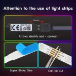 1-40M RGB LED Strip Lights USB 5V Music Sync APP & 44Key Remote Control Flexible LED Tape for Room TV Backlight Decoration