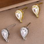 Juya DIY Earwire Fixtures Shvenzy Gold/Silver Color Earring Hooks Accessories For Handmade Luxury Dangle Women's Earring Making