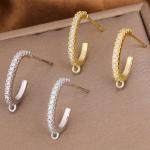 Juya DIY Earwire Fixtures Shvenzy Gold/Silver Color Earring Hooks Accessories For Handmade Luxury Dangle Women's Earring Making